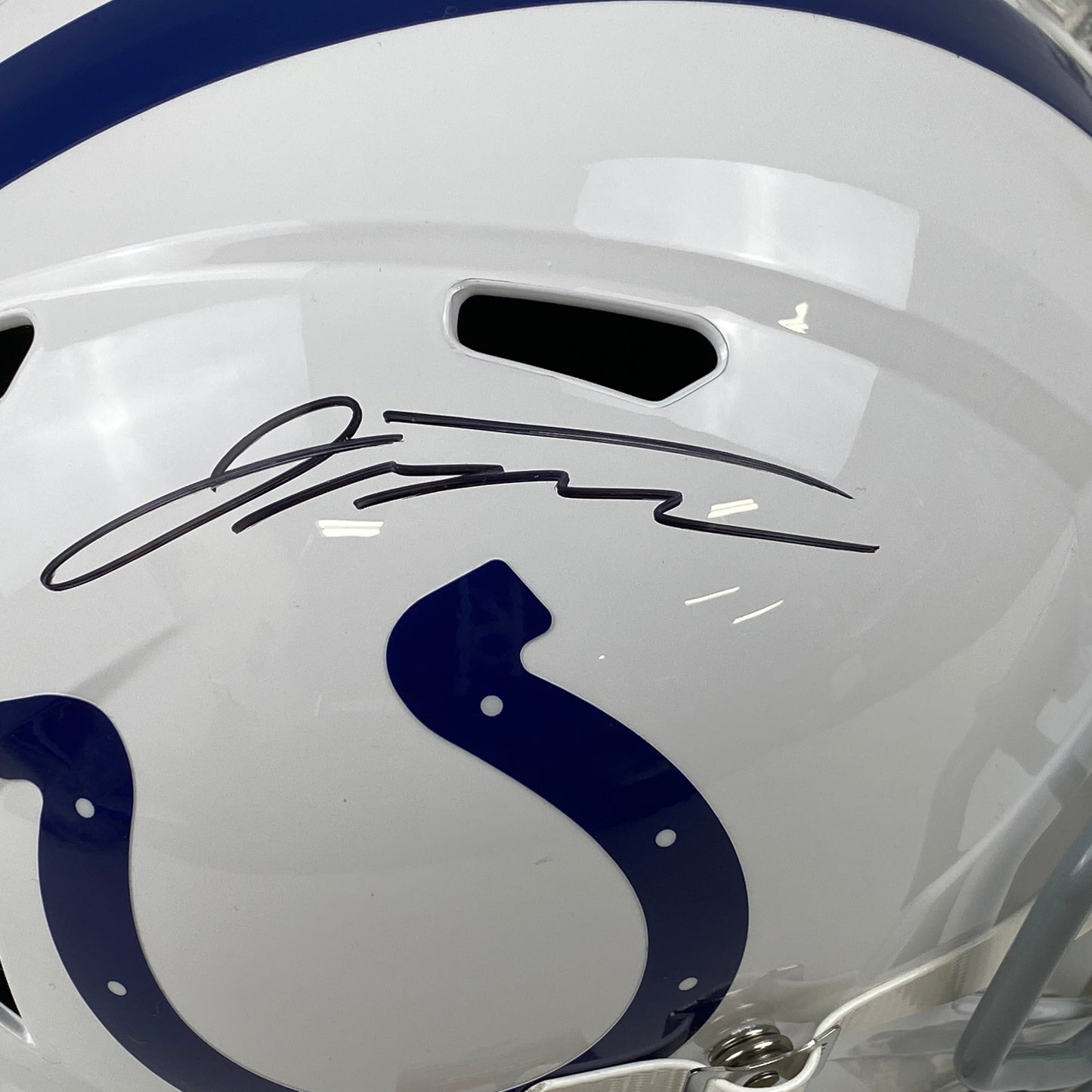 Autographed/Signed Jonathan Taylor Indianapolis Colts Full Size Replica Football Helmet FS F/S JSA COA