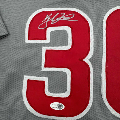 Autographed/Signed Kyle Tucker Chicago Grey Baseball Jersey JSA COA