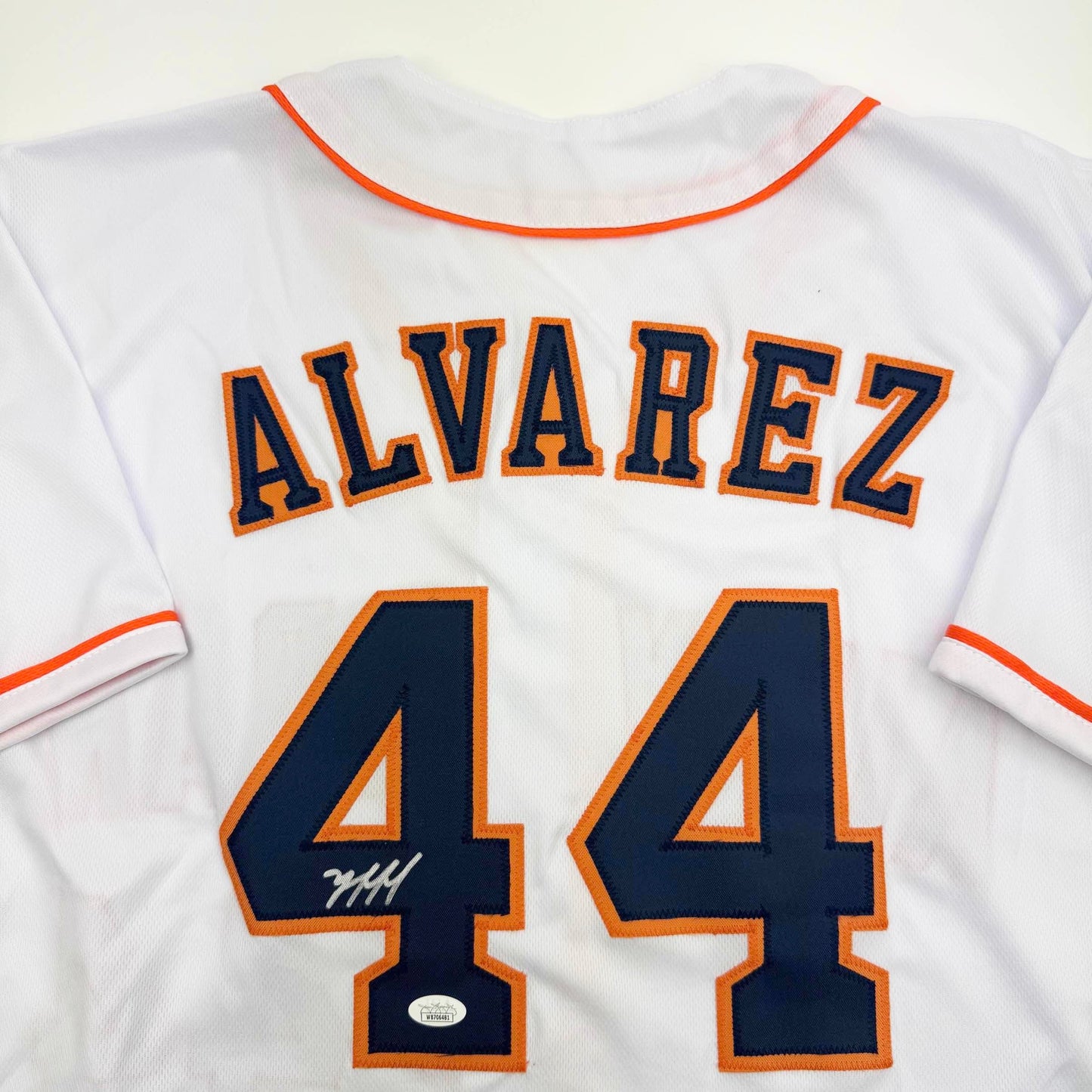 Autographed/Signed Yordan Alvarez Houston White Baseball Jersey JSA COA