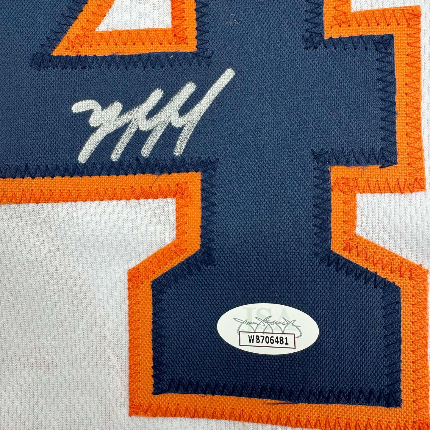 Autographed/Signed Yordan Alvarez Houston White Baseball Jersey JSA COA