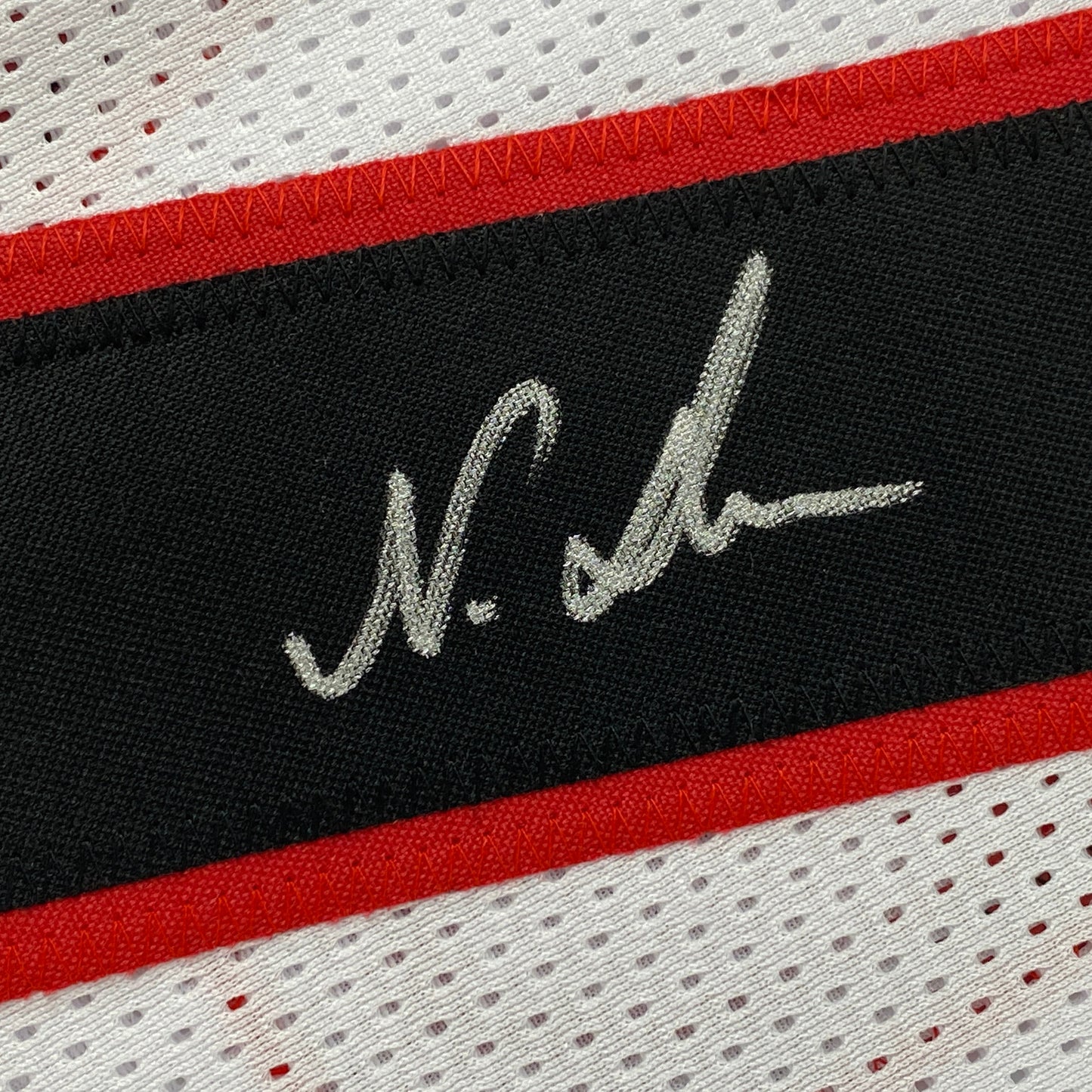 Autographed/Signed Nakobe Dean Georgia White College Football Jersey JSA COA