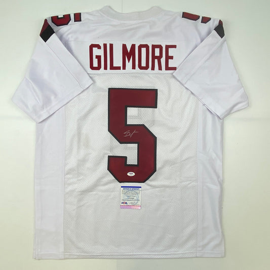 Autographed/Signed Stephon Gilmore South Carolina White College Football Jersey PSA/DNA COA