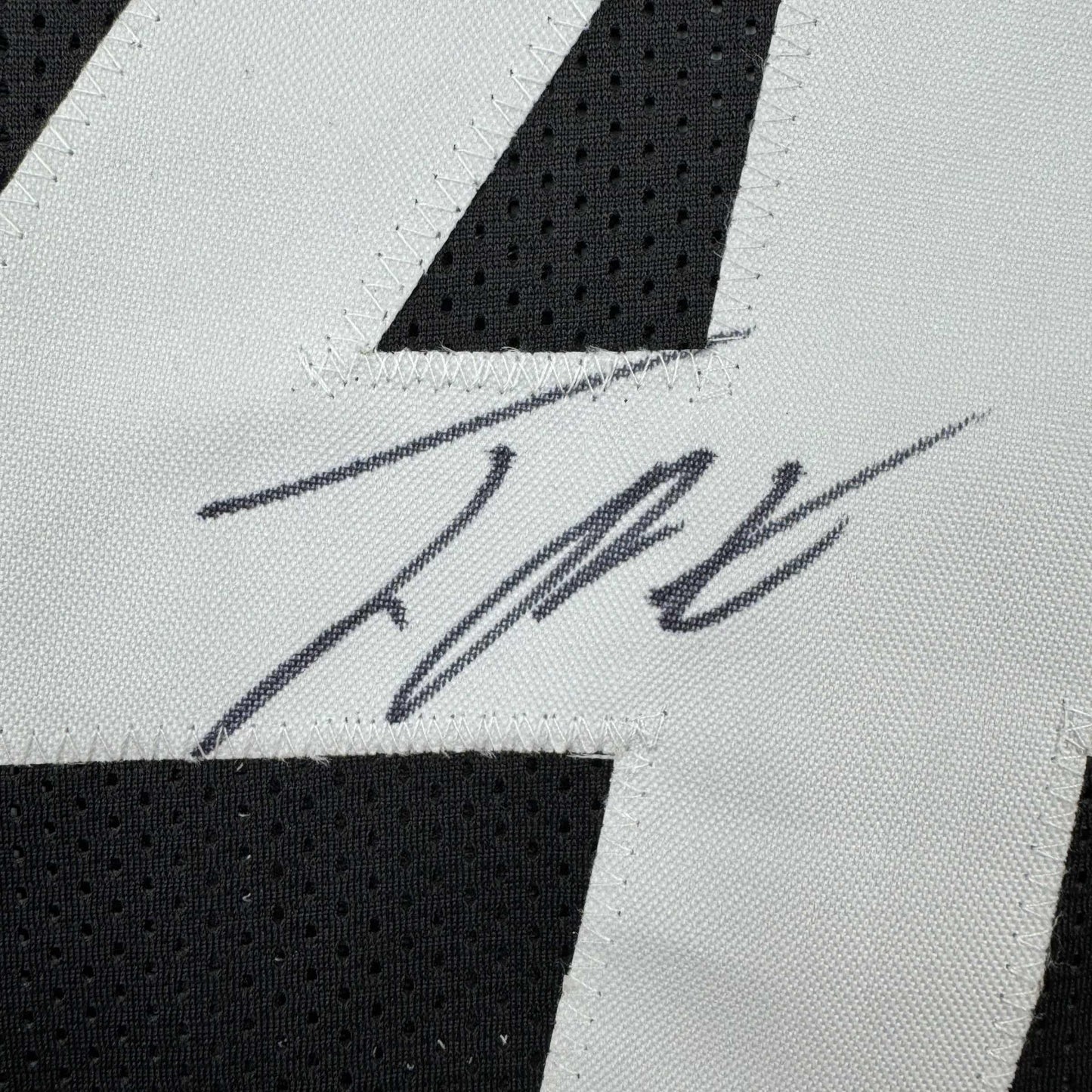 Framed Autographed/Signed Joey Porter Jr. 35x39 Pittsburgh Black Football Jersey JSA COA