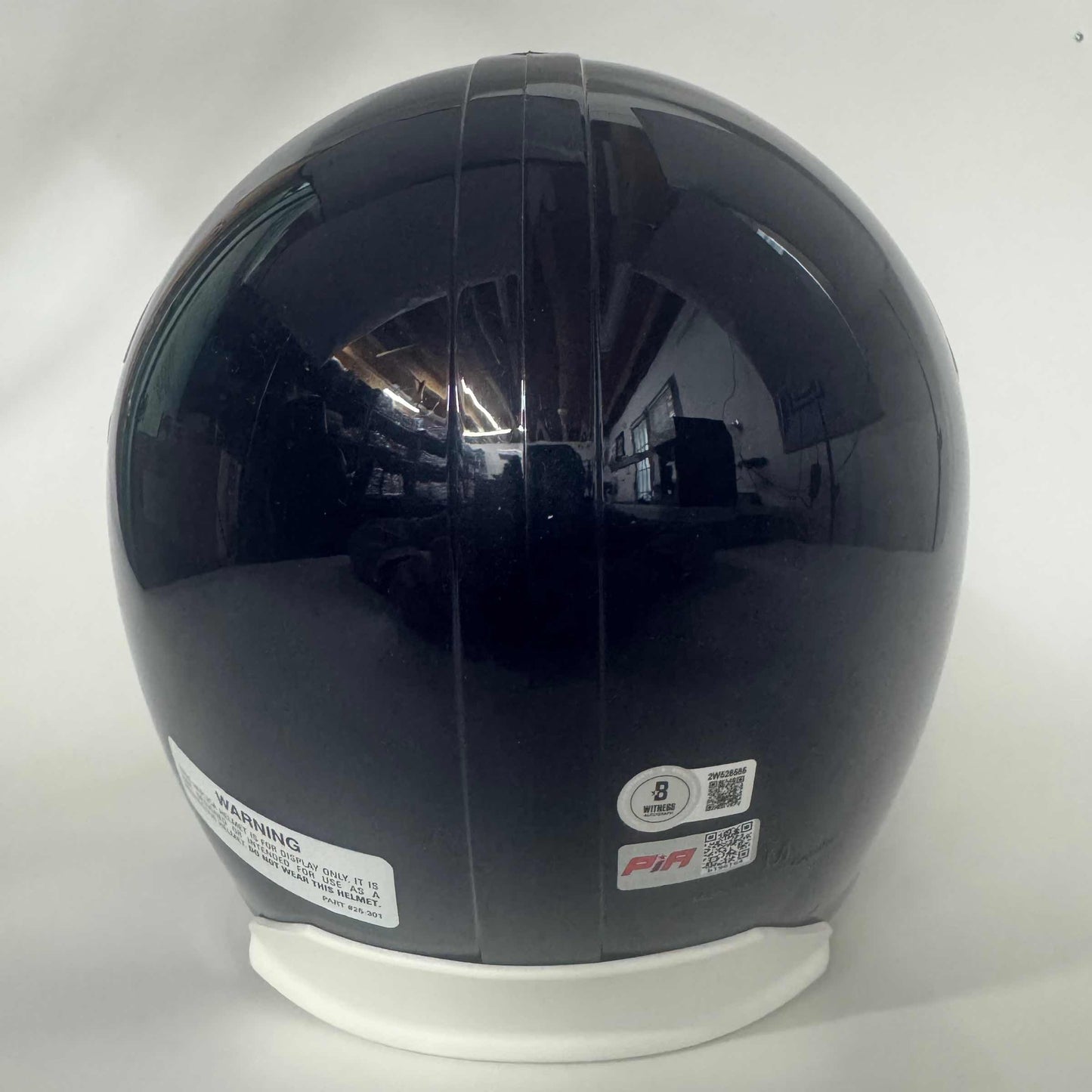 Autographed/Signed Brian Urlacher HOF 18 Chicago Bears Full Size FS F/S Replica Football Helmet Beckett BAS COA