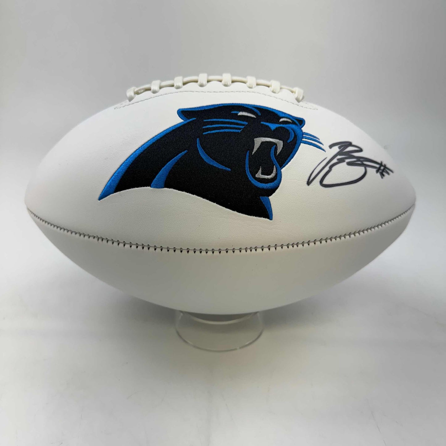 Autographed/Signed Bryce Young Carolina Panthers Full Size F/S White Panel Logo Football Fanatics COA