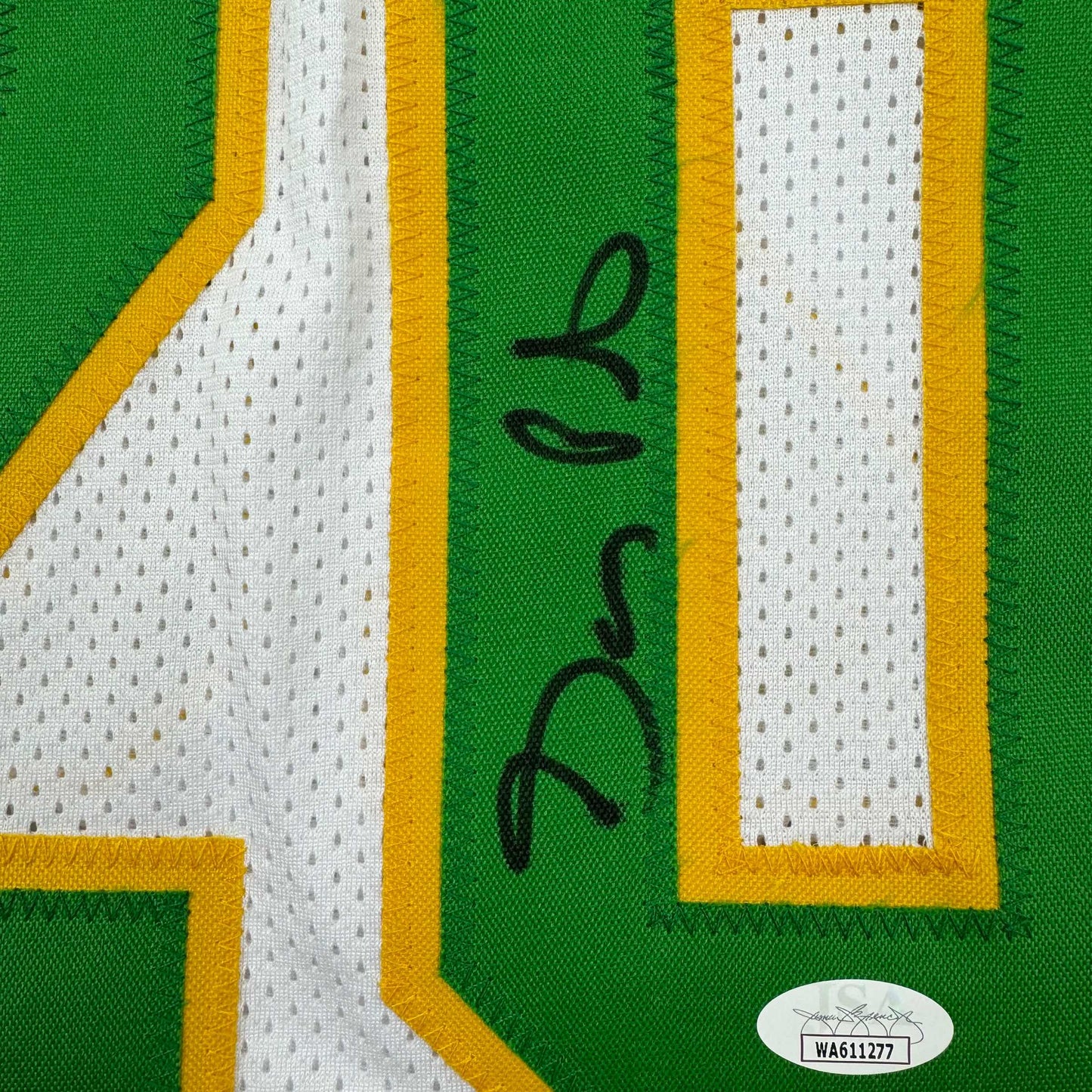 Autographed/Signed Gary Payton Seattle White Basketball Jersey JSA COA