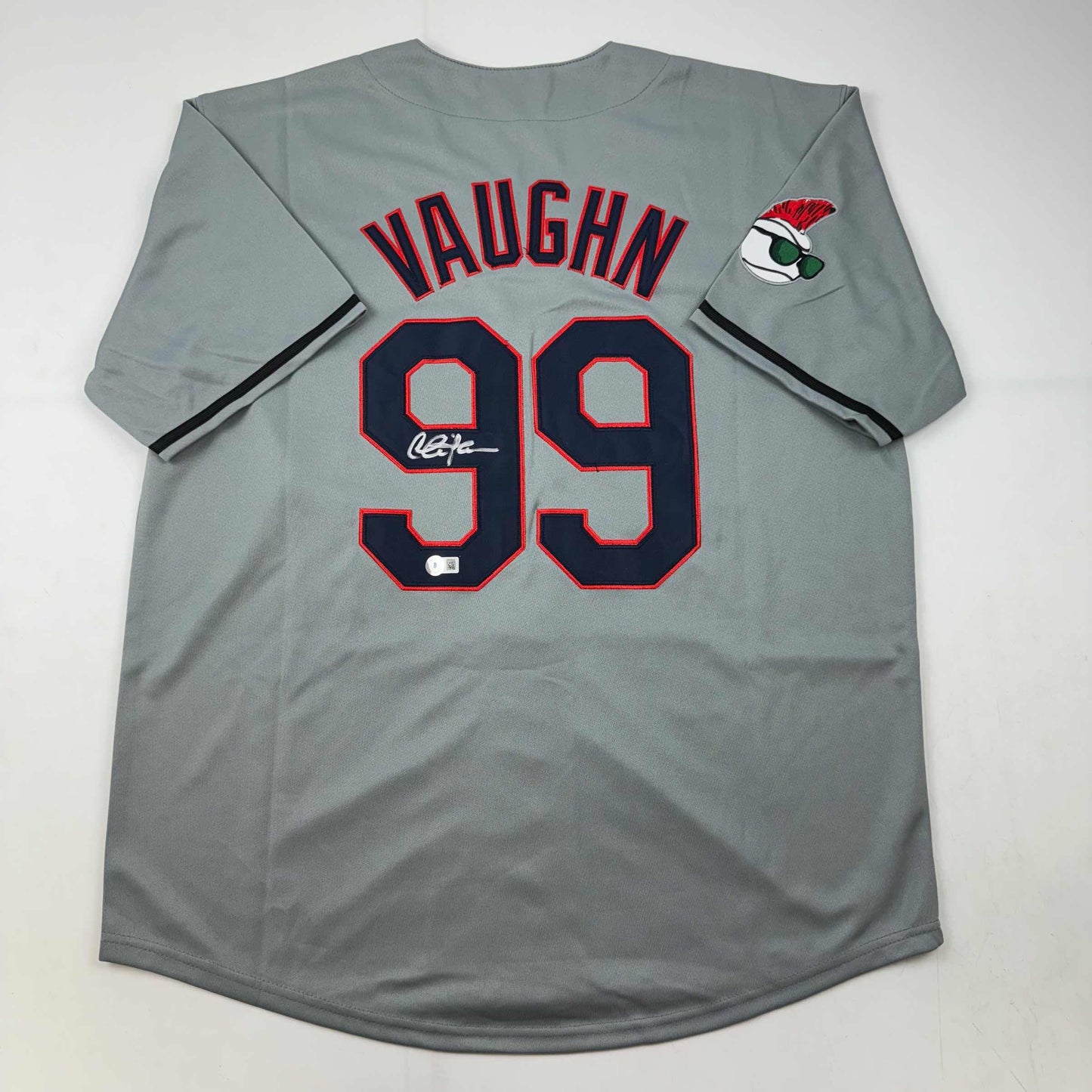 Autographed/Signed Charlie Sheen Wild Thing Ricky Vaughn Major League Movie Grey Baseball Jersey JSA COA