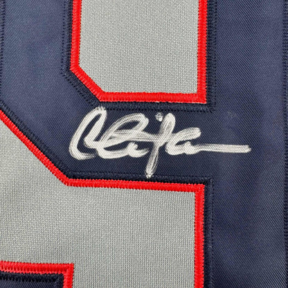 Autographed/Signed Charlie Sheen Wild Thing Ricky Vaughn Major League Movie Grey Baseball Jersey JSA COA