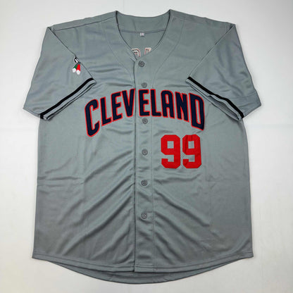 Autographed/Signed Charlie Sheen Wild Thing Ricky Vaughn Major League Movie Grey Baseball Jersey JSA COA