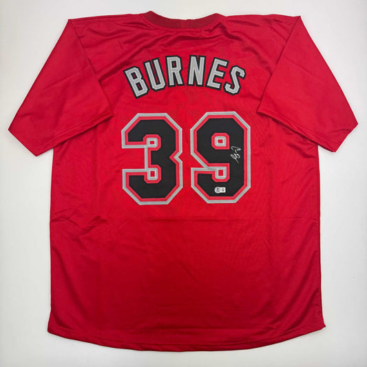 Autographed/Signed Corbin Burnes Arizona Red Baseball Jersey Beckett BAS COA