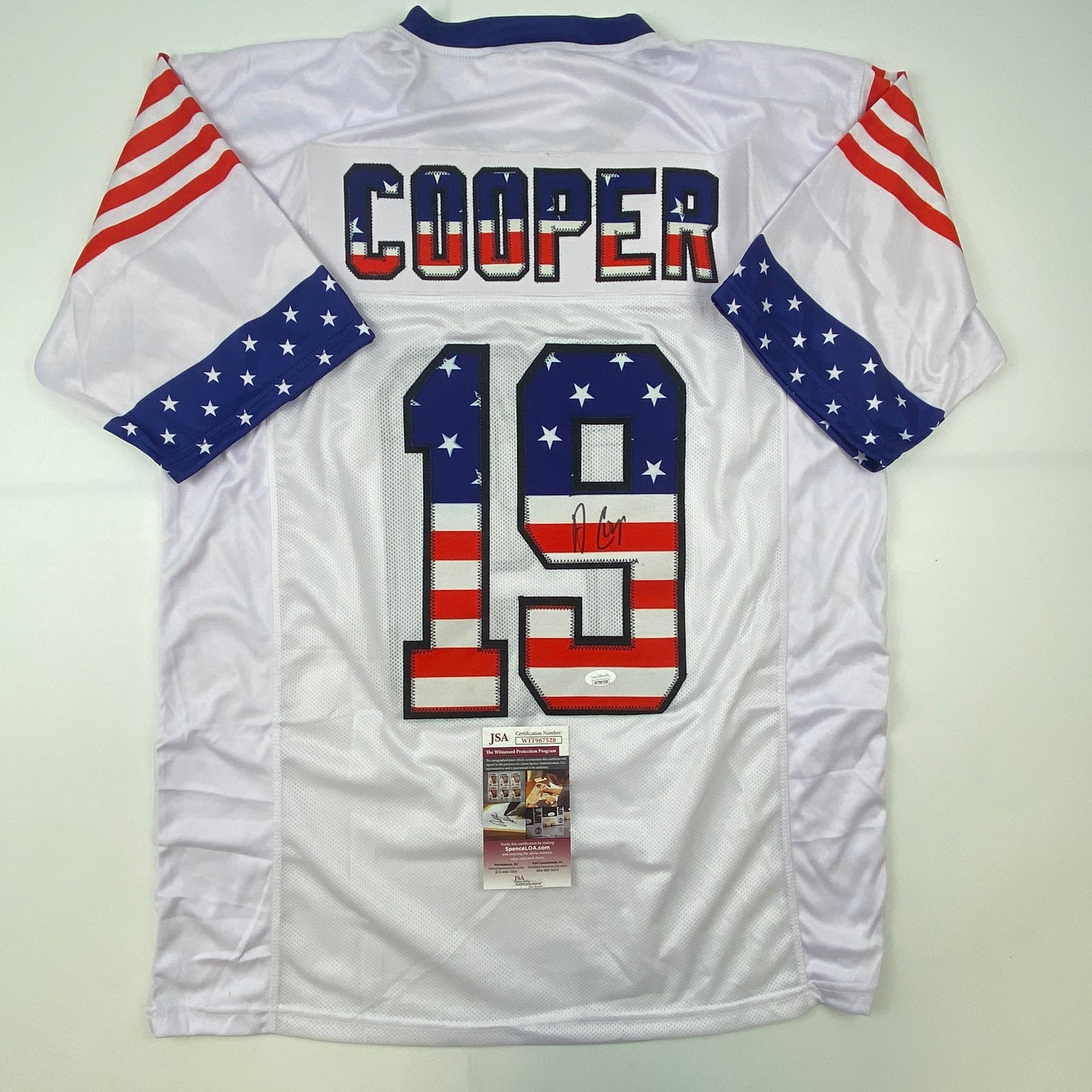 Autographed/Signed Amari Cooper Dallas America's Team White Football Jersey Beckett BAS COA