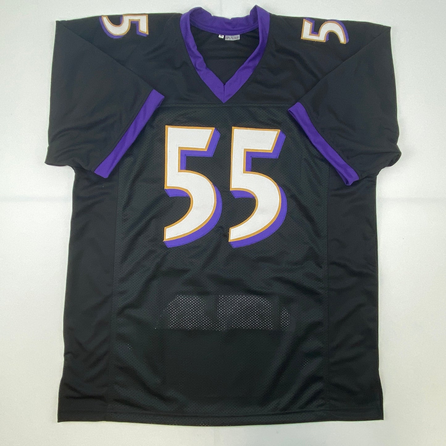 Autographed/Signed Terrell Suggs Baltimore Black Quote Football Jersey JSA COA