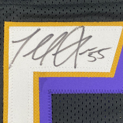 Autographed/Signed Terrell Suggs Baltimore Black Football Jersey JSA COA