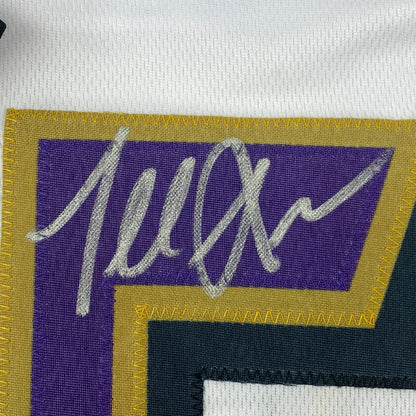Autographed/Signed Terrell Suggs Baltimore White Football Jersey JSA COA