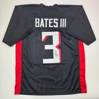 Autographed/Signed Jessie Bates III Atlanta Black Football Jersey JSA COA