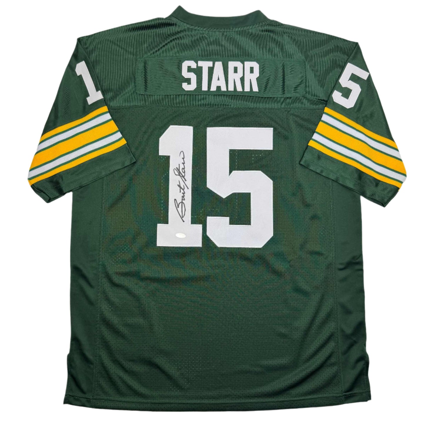 Autographed/Signed Bart Starr Green Bay Green Football Jersey Steiner COA