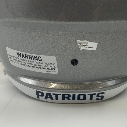Autographed/Signed Tom Brady New England Patriots Full Size FS F/S Speed Replica Football Helmet Fanatics COA/LOA