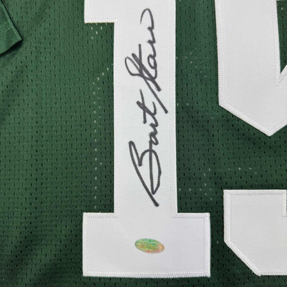 Autographed/Signed Bart Starr Green Bay Green Football Jersey Steiner COA