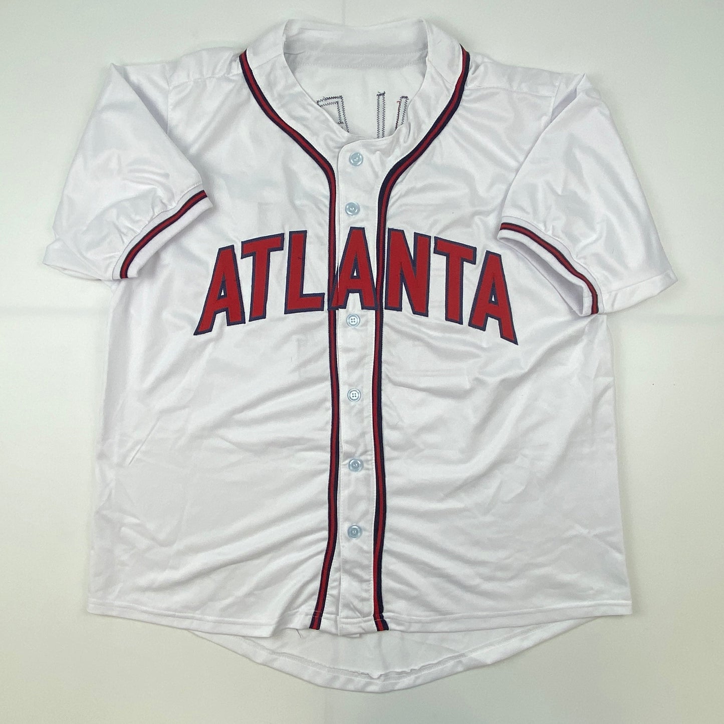 Autographed/Signed Austin Riley Atlanta White Baseball Jersey Beckett BAS COA
