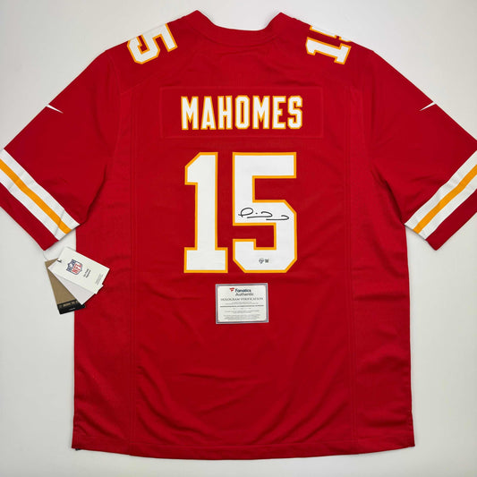 Autographed/Signed Patrick Mahomes Kansas City Chiefs Red Authentic Nike Football Jersey Fanatics COA