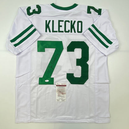 Autographed/Signed Joe Klecko New York White Football Jersey JSA COA