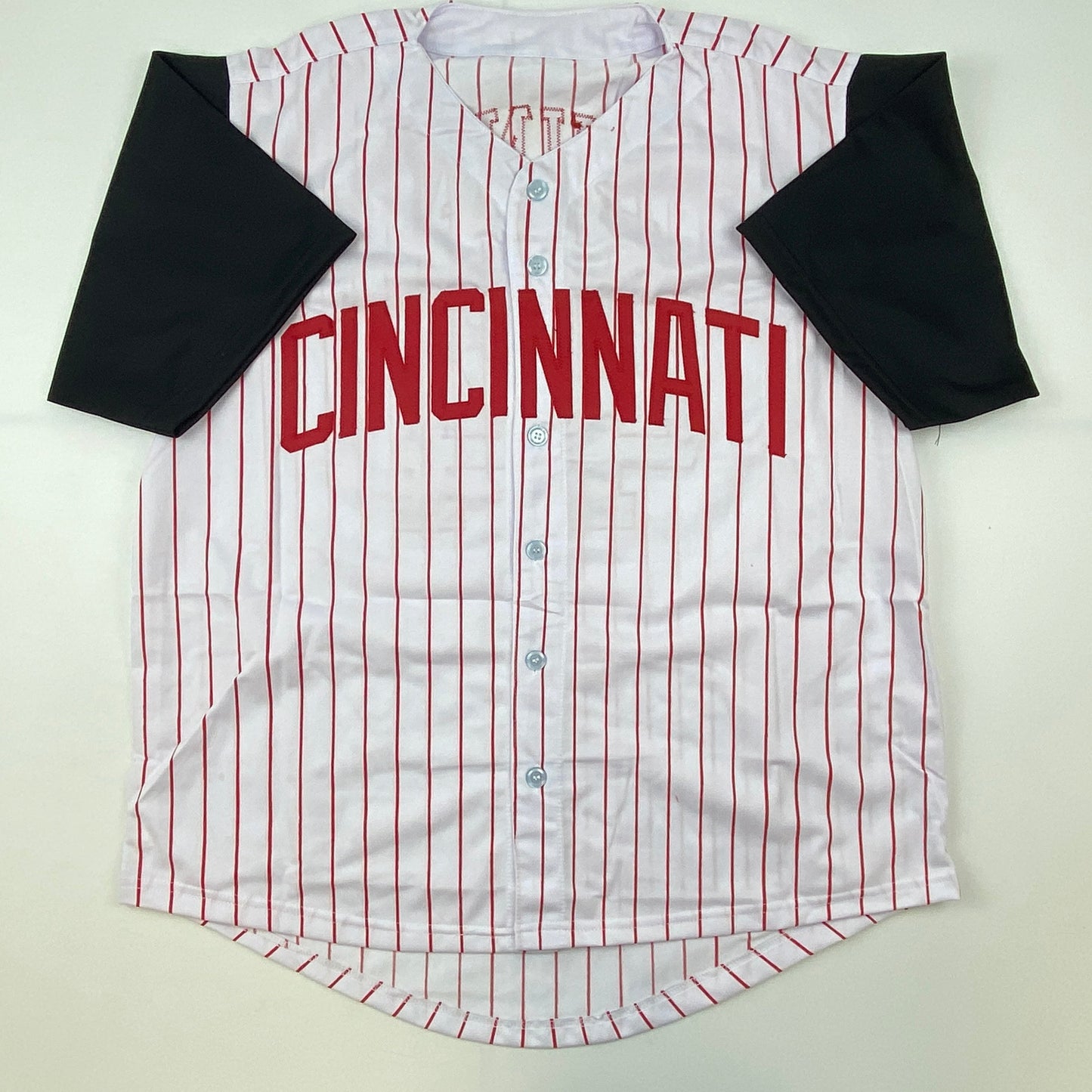 Autographed/Signed Adam Dunn Cincinnati Pinstripe Baseball Jersey JSA COA