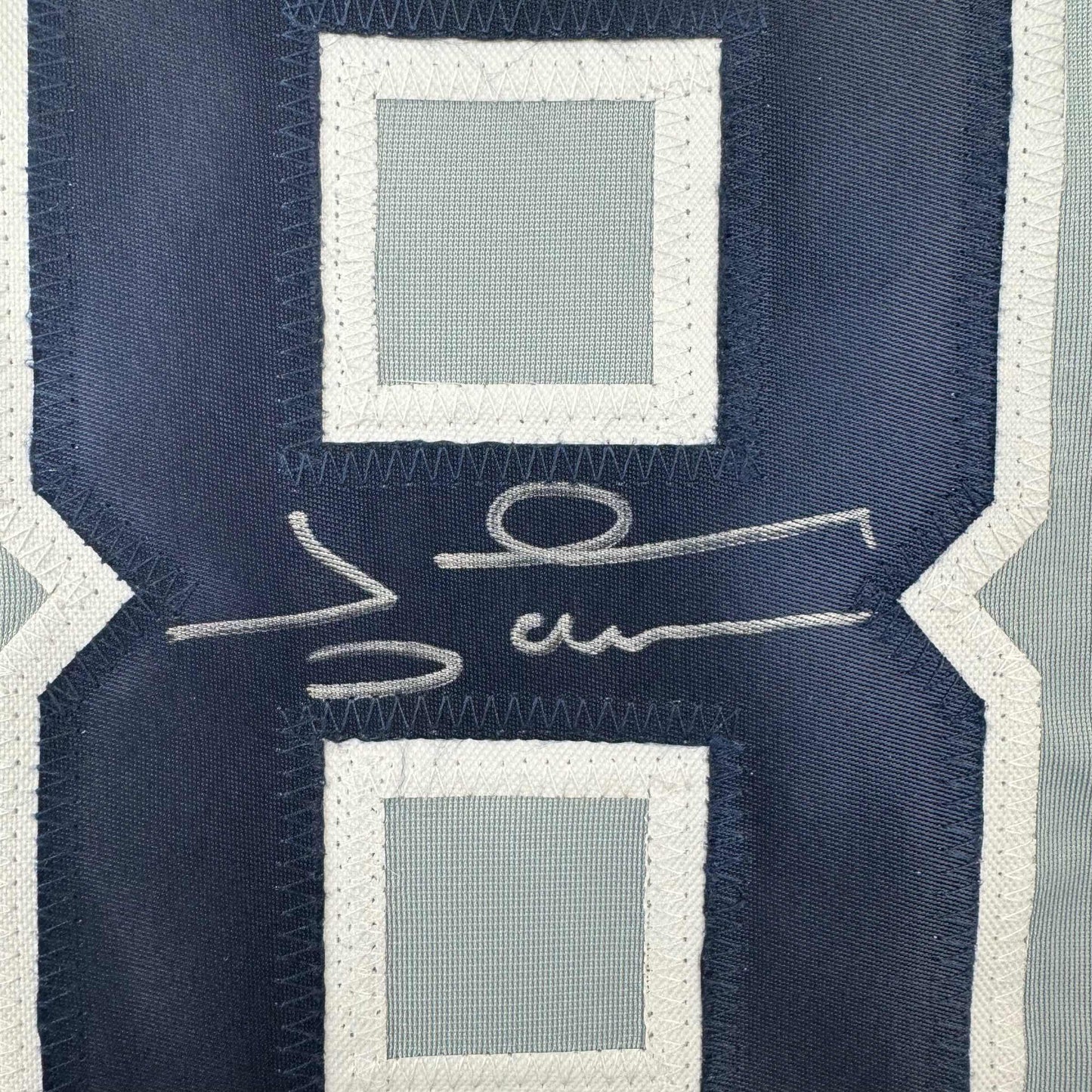 Framed Autographed/Signed Johnny Damon 35x39 New York Grey Baseball Jersey Beckett BAS COA