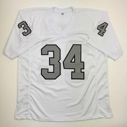 Autographed/Signed Bo Jackson Oakland White Color Rush Football Jersey JSA COA