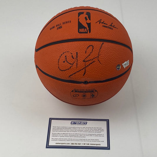 Autographed/Signed Chris Paul Phoenix Suns Spalding Mini Basketball Fanatics & Steiner Sports COA