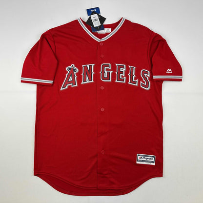 Autographed/Signed Shohei Ohtani Los Angeles Angels of Anaheim Red Majestic Authentic Baseball Jersey Fanatics COA