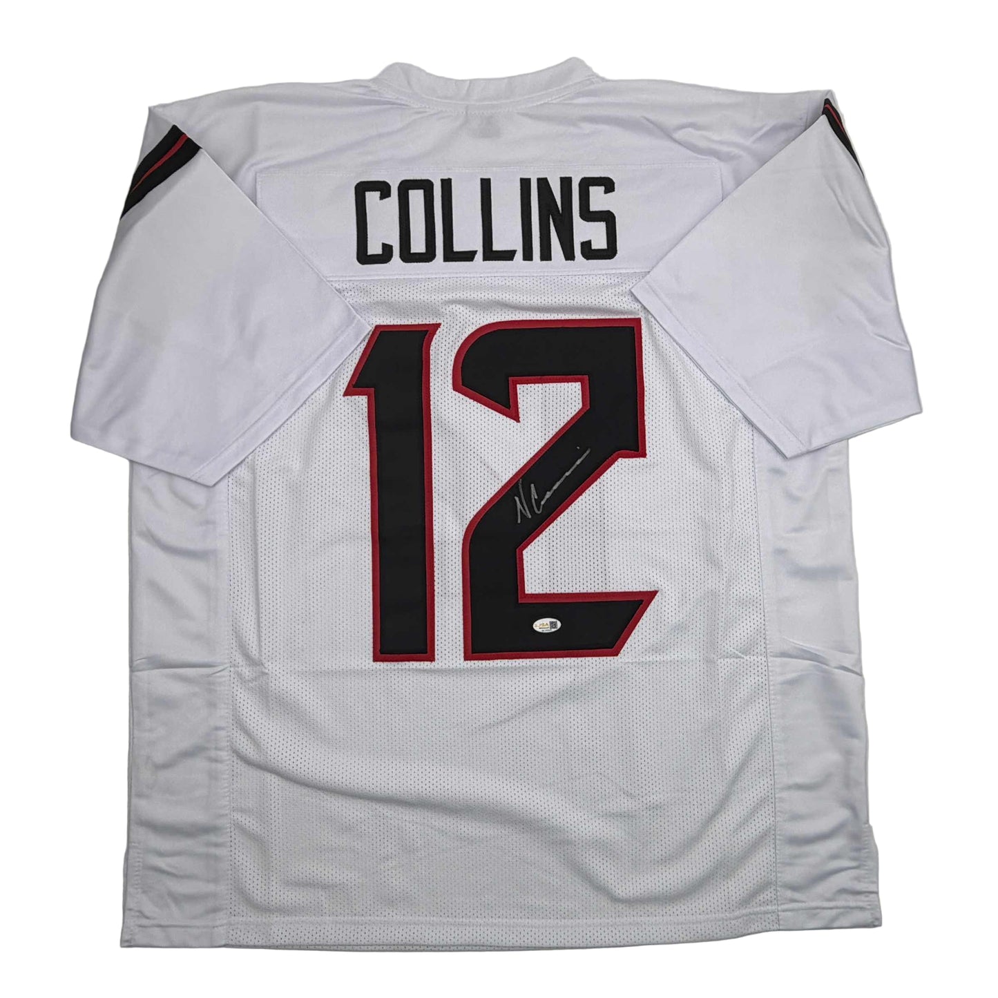 Autographed/Signed Nico Collins Houston White Football Jersey JSA COA
