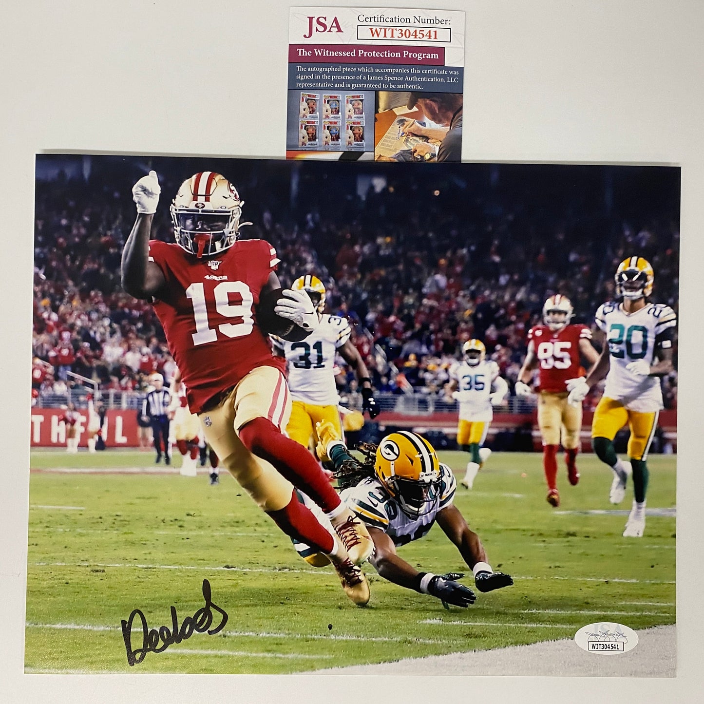 Autographed/Signed Deebo Samuel San Francisco 49ers 8x10 Football Photo JSA COA #2