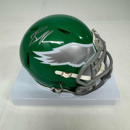 Autographed/Signed Brandon Graham Philadelphia Eagles Kelly Green Mini Football Helmet Beckett BAS COA