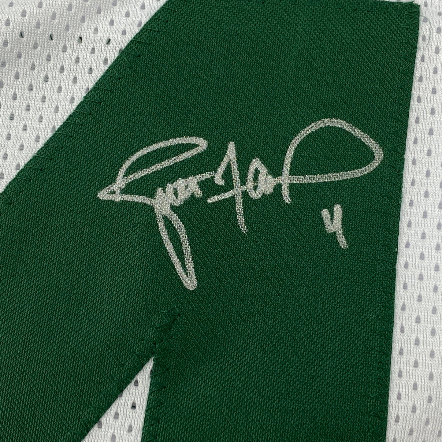 Autographed/Signed Brett Favre Green Bay White Football Jersey Favre Hologram COA