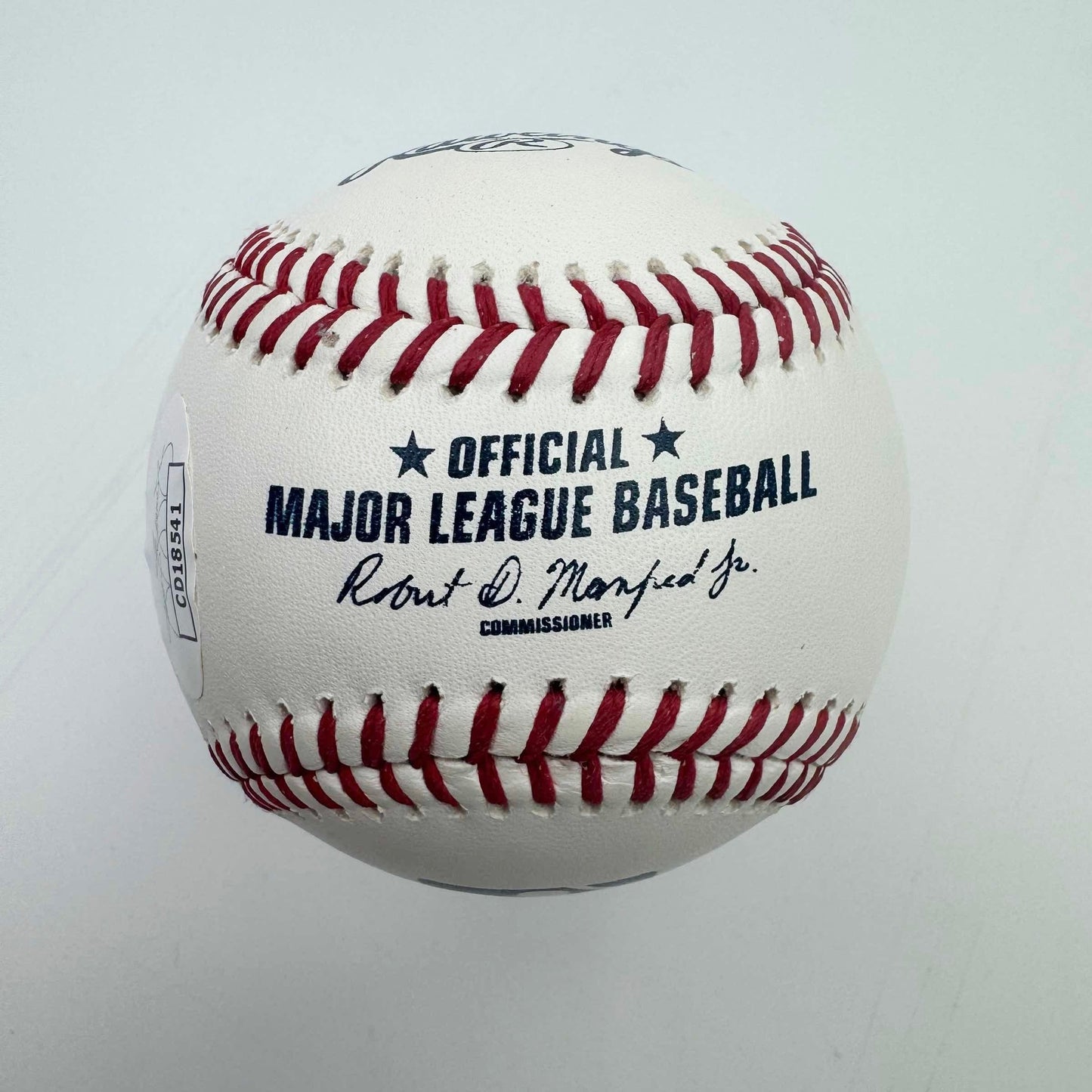 Autographed/Signed Junior Caminero Rawlings Official Major League ROML Baseball Beckett BAS COA