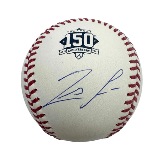 Autographed/Signed Ronald Acuna Jr. Braves 150th Anniversary Rawlings Official Major League ROML Baseball JSA COA