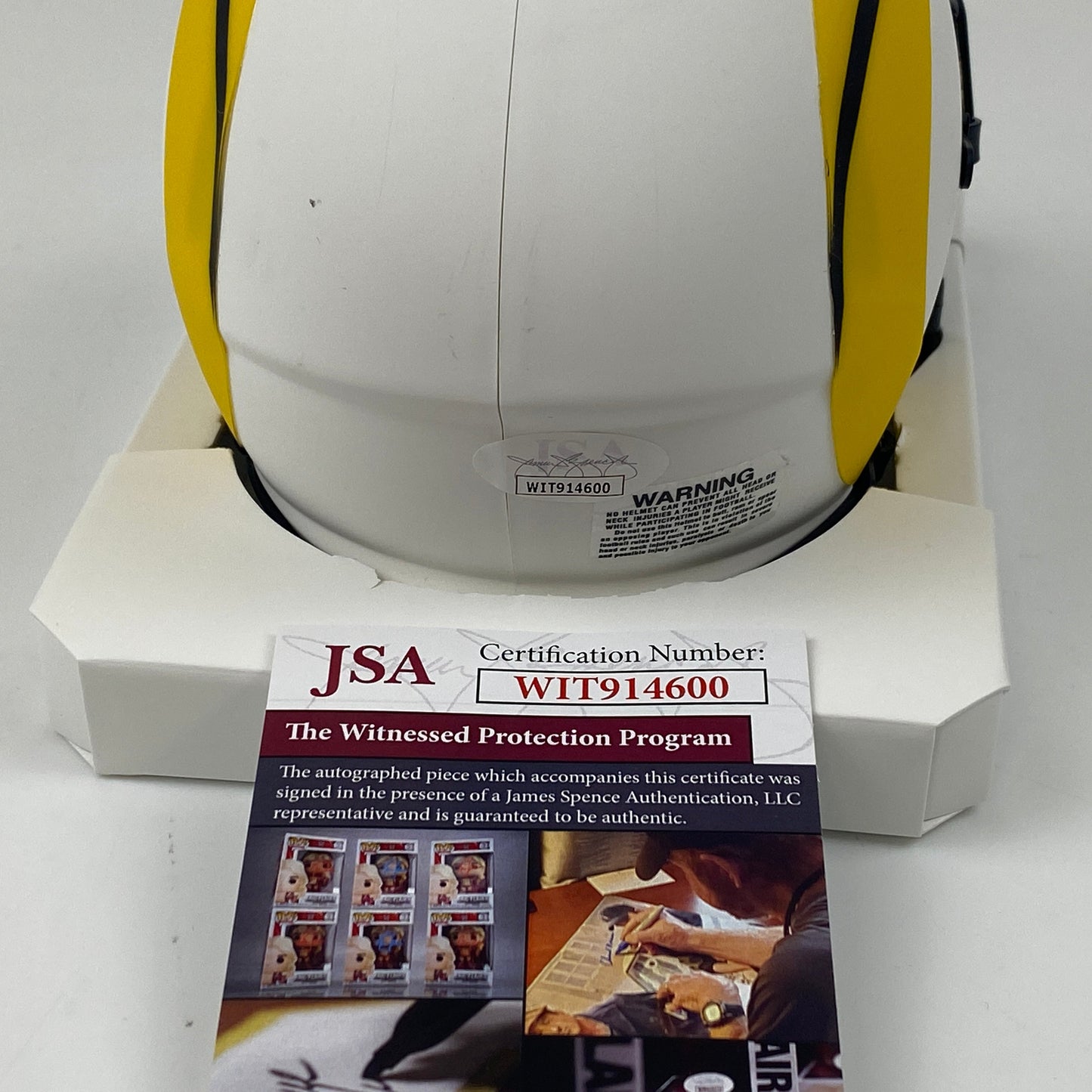 Autographed/Signed Jalen Ramsey Los Angeles Rams Lunar Eclipse Mini Football Helmet JSA COA