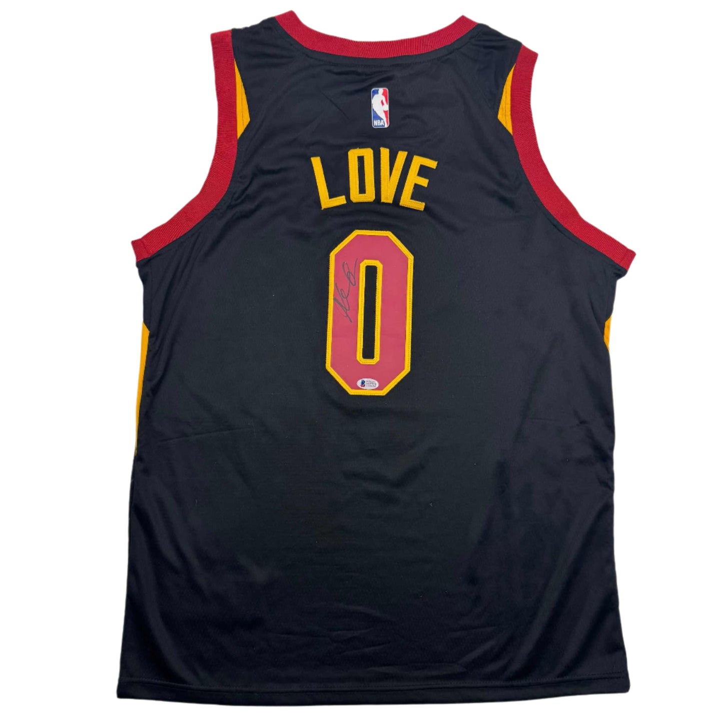 Autographed/Signed Kevin Love Cleveland Black Basketball Jersey Beckett BAS COA