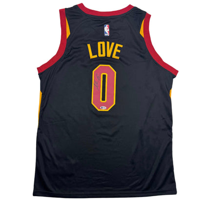 Autographed/Signed Kevin Love Cleveland Black Basketball Jersey Beckett BAS COA