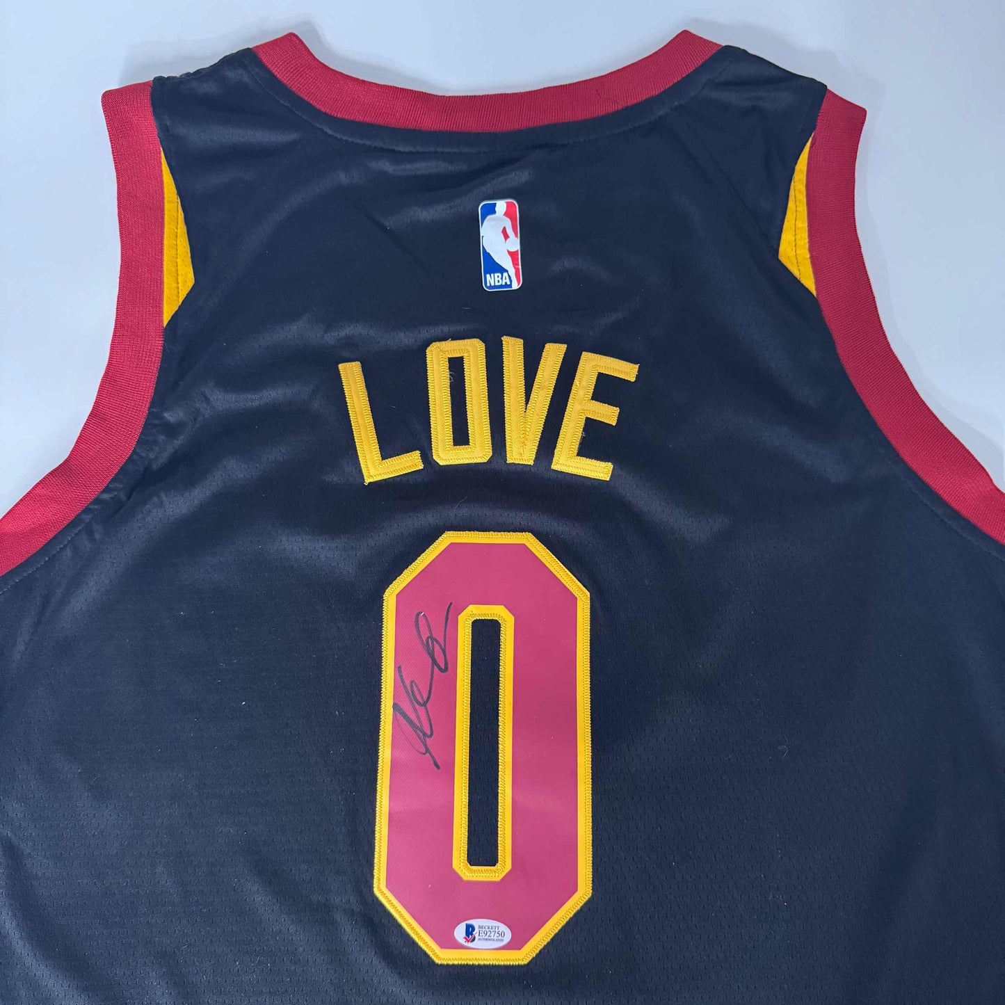 Autographed/Signed Kevin Love Cleveland Black Basketball Jersey Beckett BAS COA