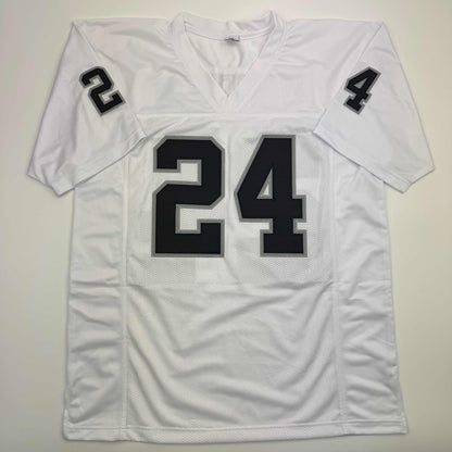 Autographed/Signed Charles Woodson Oakland White Football Jersey GTSM Holo COA