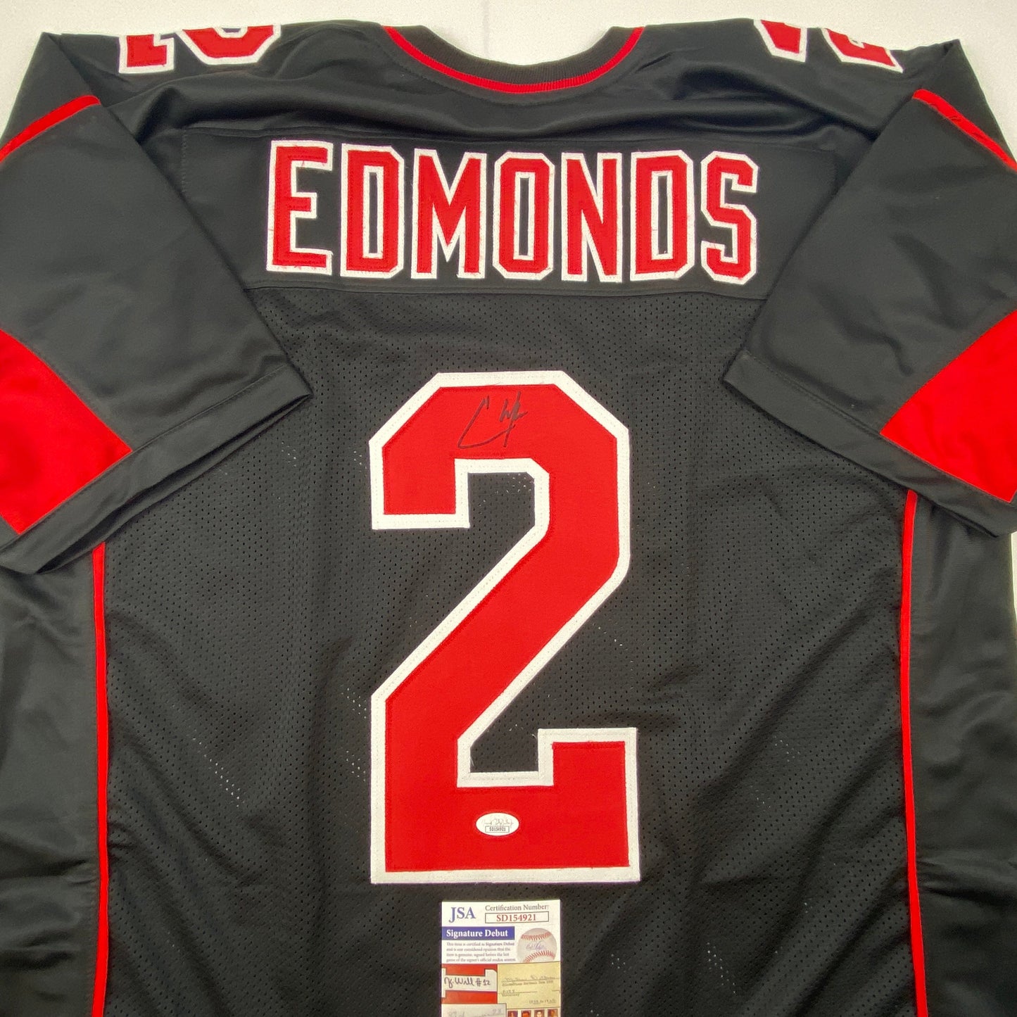 Autographed/Signed Chase Edmonds Arizona Color Rush Football Jersey JSA COA
