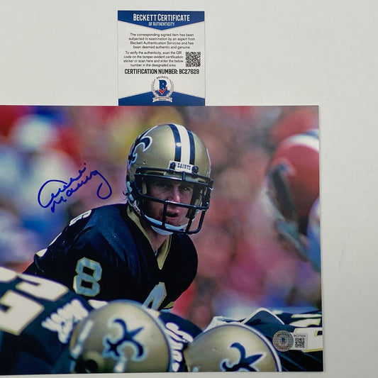 Autographed/Signed Archie Manning New Orleans Saints 8x10 Football Photo Beckett BAS COA