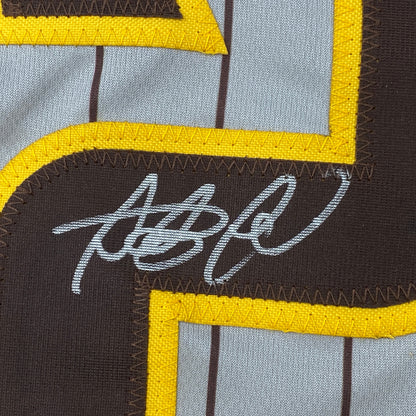 Autographed/Signed Fernando Tatis Jr. San Diego Grey Pinstripe Baseball Jersey JSA COA
