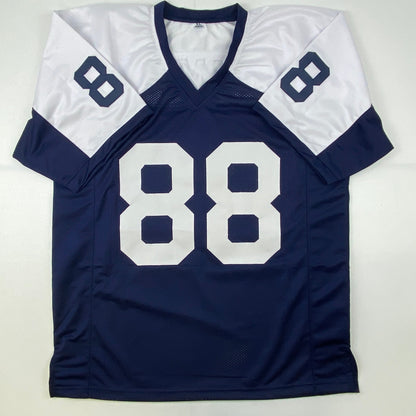 Autographed/Signed CeeDee Lamb Dallas Thanksgiving Day Football Jersey JSA COA