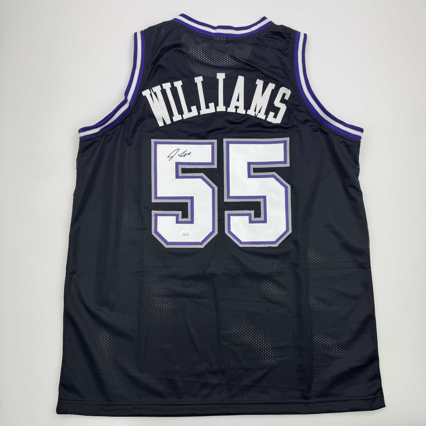 Autographed/Signed Jason Williams Sacramento Black Basketball Jersey JSA COA