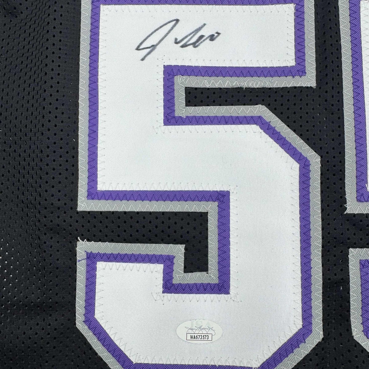 Autographed/Signed Jason Williams Sacramento Black Basketball Jersey JSA COA