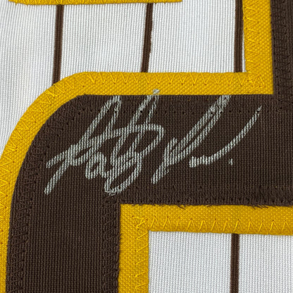 Autographed/Signed Fernando Tatis Jr. El Nino San Diego Pinstripe Baseball Jersey Beckett BAS COA