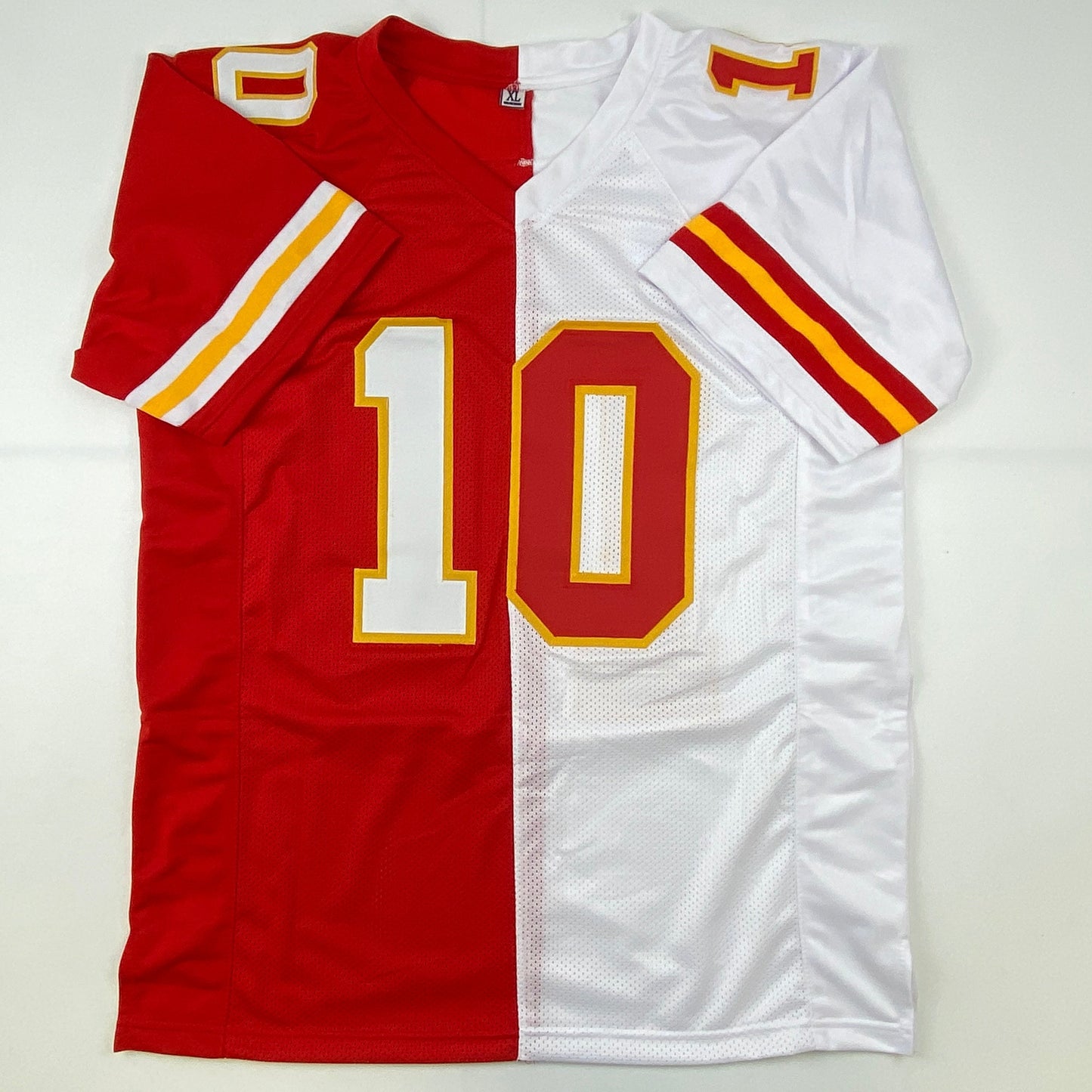 Autographed/Signed Tyreek Hill Kansas City Split Red/White Football Jersey JSA COA