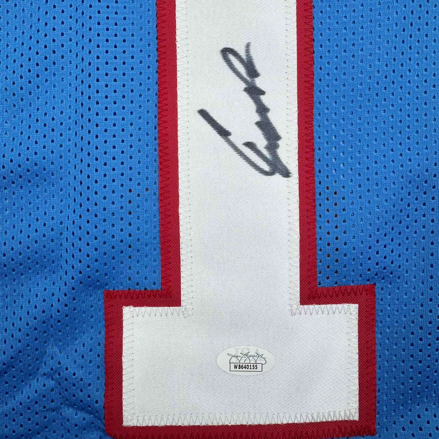 Autographed/Signed Cameron Cam Ward Tennessee Retro Light Blue Football Jersey JSA COA